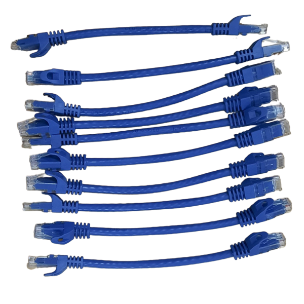 Dây nhảy mạng, cáp đấu nối Cat5e dài 0.5m Sinoamigo màu xanh 100% đồng, Pass Fluke, CO/CQ